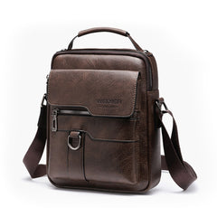 WEIXIER 8642 Men Business Retro PU Leather Handbag Crossbody Bag, 26 x 22 x 8cm