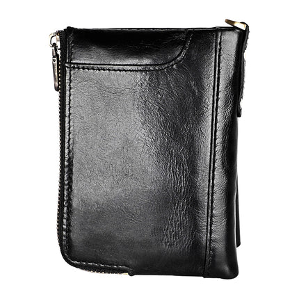 3533 Antimagnetic RFID Top-grain Leather Crazy Horse Texture Men Business Leisure Wallet