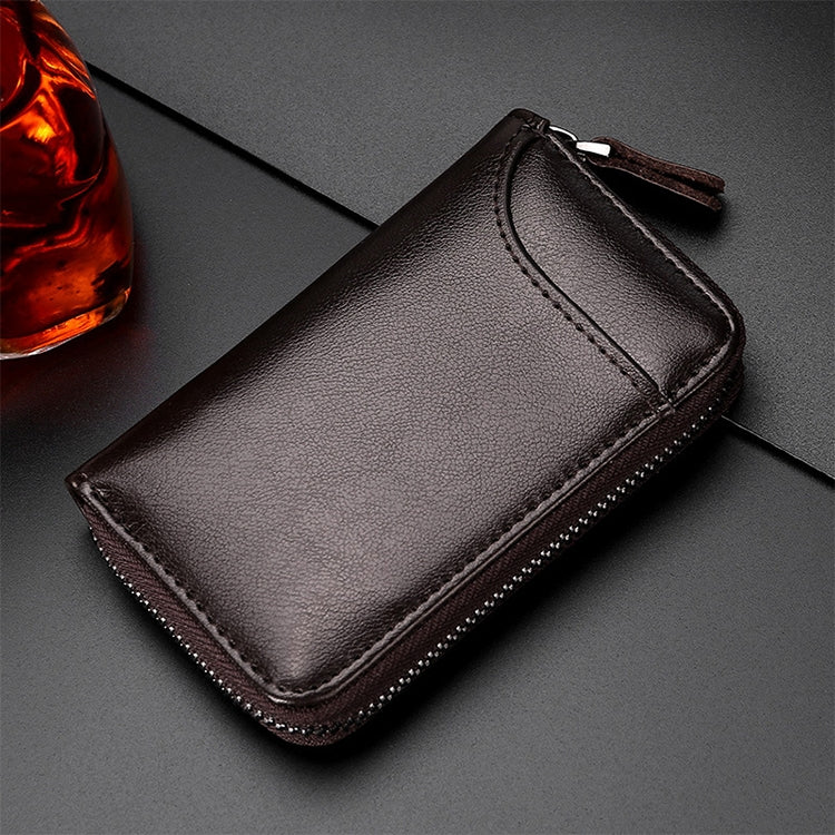 9106 Large-capacity Zipper Leather Keys Holder Bag Multi-function Wallet