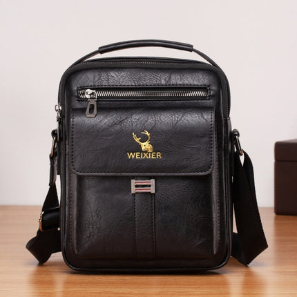WEIXIER 8683 Large Capacity Retro PU Leather Men Business Handbag Crossbody Bag, WEIXIER 8683