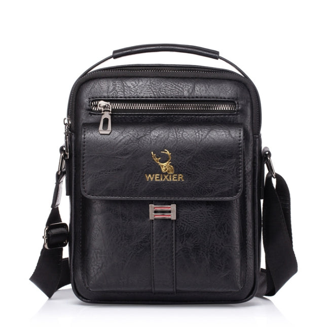 WEIXIER 8683 Large Capacity Retro PU Leather Men Business Handbag Crossbody Bag, WEIXIER 8683