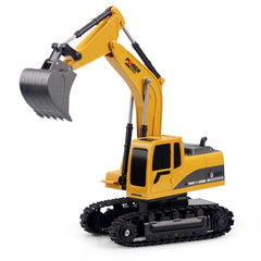 258-1 6 Channel 2.4G 1/24RC Remote-controlled Engineering Metal Excavator Charging RC Car, Metal