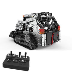 MoFun SW(RC)-008 2.4G Wireless Remote Control 10-channel Caterpillar Forklift Children DIY Stainless Steel Assembled Toy, SW(RC)-008