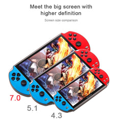 Powkiddy X12 Plus Retro Classic Games Handheld Game Console with 7 inch HD Screen & 16GB Memory, Support MP4 / E-book, X12 Plus