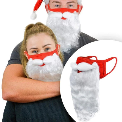 Santa Claus Beard Dustproof Cotton Mask Christmas Funny Dress Up Ornaments