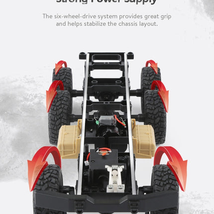 JJR/C Q60 Transporter-1 Full Body 1:16 Mini 2.4GHz RC 6WD Tracked Off-Road Military Truck Car Toy