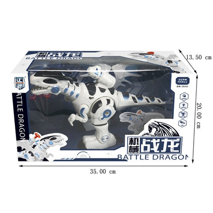 Electric Mechanical Fighting Dinosaur Children Dinosaur Model Toy, Support Walking & Lighting & Sound & Launch Soft Bullet