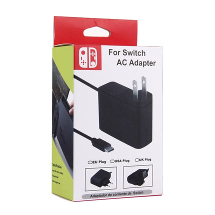 For Nintendo Switch NS Game Console Wall Adapter Charger Charger Adapter Charging Power, DC 5V, Cable Length: 1.5m, EU Plug(Black), For Switch  NS EU Plug