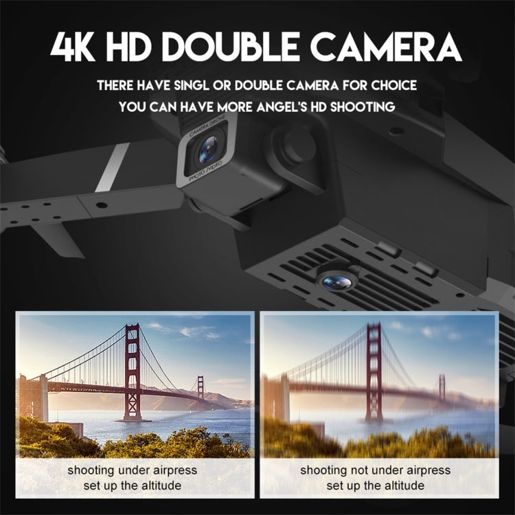 LS-E525 4K Double HD Camera Mini Foldable RC Quadcopter Drone Remote Control Aircraft, 4K Double HD Camera
