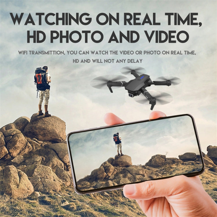 LS-E525 4K Double HD Camera Mini Foldable RC Quadcopter Drone Remote Control Aircraft, 4K Double HD Camera