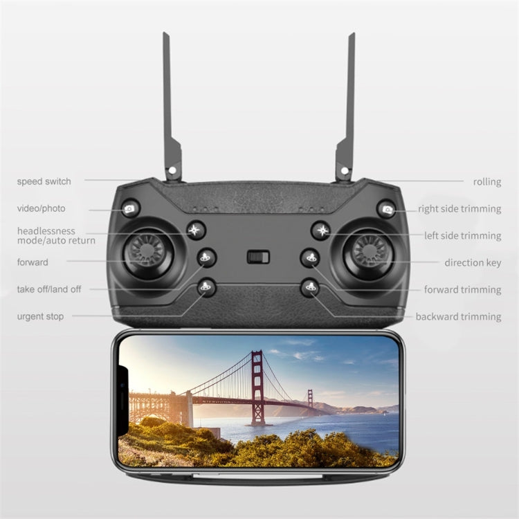 LS-E525 4K Single HD Camera Mini Foldable RC Quadcopter Drone Remote Control Aircraft, 4K Single HD Camera