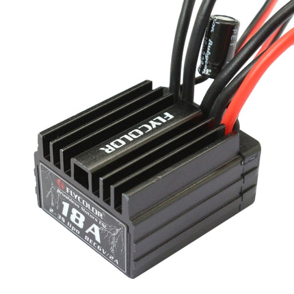 Flycolor Thunder Series 18A Sensorless Brushless Electronic Speed Controller for RC Car, 18A