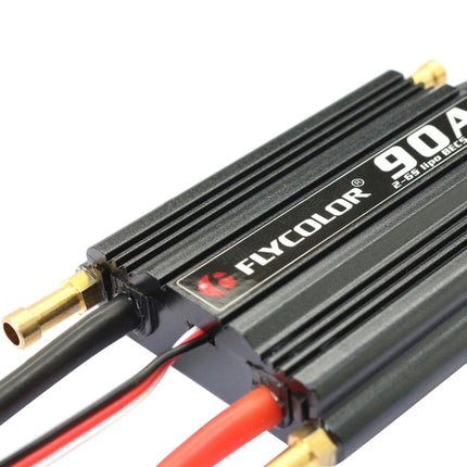 Flycolor Flymoster Series 90A 2-6S Waterproof Electronic Speed Controller for RC Boat, 90A 2-6S