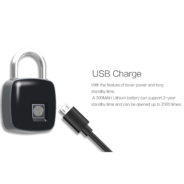 Anytek P3 Against Theft Non-password Electrically Intelligent Fingerprint Padlock