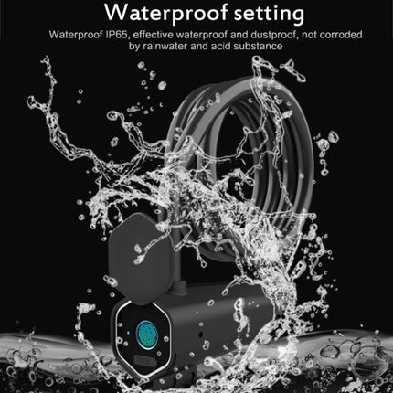 W16 IP65 Waterproof Fingerprint Lock Steel Rope Anti-theft Electric Car Lock Bluetooth APP Electronic Lock