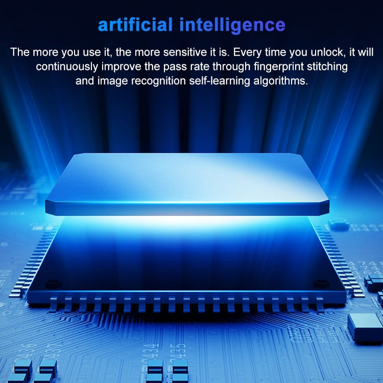 T21FB Micro USB Charging Zinc Alloy Smart Fingerprint + Bluetooth Single Open Drawer Lock File Cabinet Lock