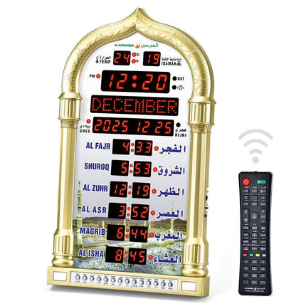 LCD Display Muslim AZAN Clock Prayer Church Alarm Clock, EU Plug