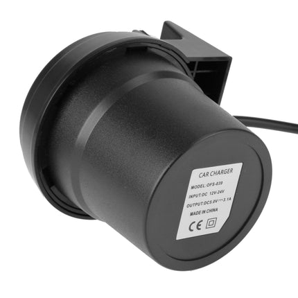 5V 1A+2.4A Two USB Ports & Two Car Cigarette Lighter Socket Car Charger with Holder Function