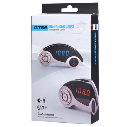 GT86 Dual USB Charger Car Bluetooth FM Transmitter Kit, Support LCD Display / TF Card Music Play / Hands-free, GT86 (Black), GT86 (Gold), GT86 (Silver)