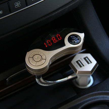 GT86 Dual USB Charger Car Bluetooth FM Transmitter Kit, Support LCD Display / TF Card Music Play / Hands-free, GT86 (Gold), GT86 (Silver), GT86 (Black)