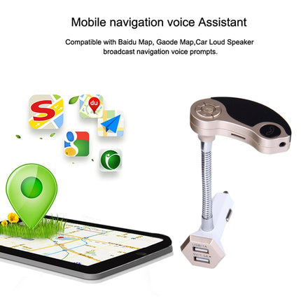 GT86 Dual USB Charger Car Bluetooth FM Transmitter Kit, Support LCD Display / TF Card Music Play / Hands-free, GT86 (Gold), GT86 (Silver), GT86 (Black)