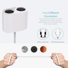 Original Xiaomi Youpin ROIDMI 2 in 1 120W 10A Car Cigarette Lighter + Dual USB Port Quick Charge Car Charger