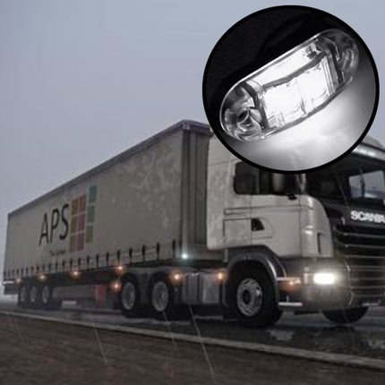 10 PCS DC 10-30V Car Truck Trailer Piranha 3-LED Side Marker Indicator Lights Bulb Lamp, Light Color: White, 10 PCS White Light