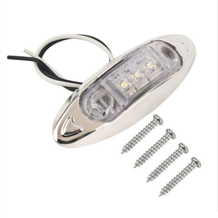 10 PCS DC 10-30V Car Truck Trailer Piranha 3-LED Side Marker Indicator Lights Bulb Lamp, Light Color: White, 10 PCS White Light