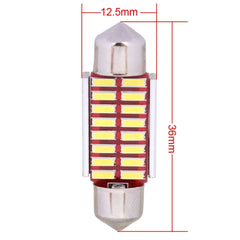 2 PCS Festoon 36mm 2W 160LM White Light 16 LED SMD 4014 Error Free License Plate Lights Car Light Bulb