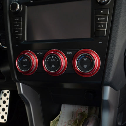 3 PCS Car Aluminum Air Conditioner Knob Case For Subaru, For Subaru(Silver), For Subaru(Black), For Subaru(Blue), For Subaru(Red)