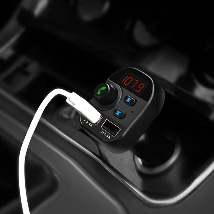 805E Dual USB Charging Bluetooth FM Transmitter MP3 Music Player Car Kit, Support Hands-Free Call  & Read TF Card / U Disk Music, 805E