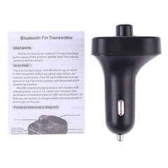 805E Dual USB Charging Bluetooth FM Transmitter MP3 Music Player Car Kit, Support Hands-Free Call  & Read TF Card / U Disk Music, 805E