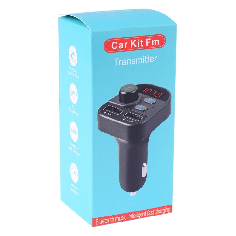 805E Dual USB Charging Bluetooth FM Transmitter MP3 Music Player Car Kit, Support Hands-Free Call  & Read TF Card / U Disk Music, 805E