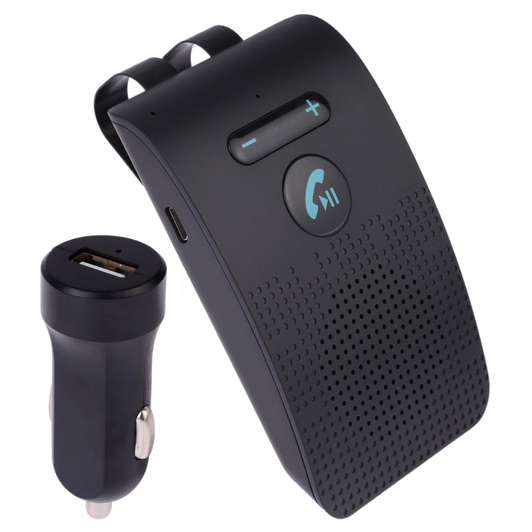 SP09 Multipoint Wireless Bluetooth V4.2 Handsfree Car Kit Speaker Speakerphone, Support Voice Readout & Vibration Sensor