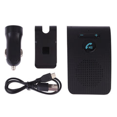 SP09 Multipoint Wireless Bluetooth V4.2 Handsfree Car Kit Speaker Speakerphone, Support Voice Readout & Vibration Sensor