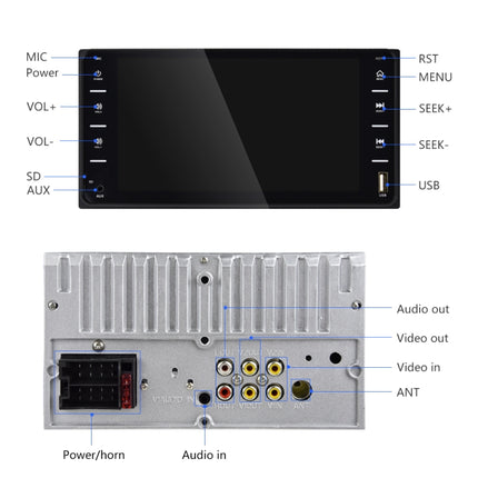 848V 16 7 inch Multi-touch Screen Car GPS Navigator, Support TF Card / USB / AUX / MP5 Player / Android & iPhone Mirror Links, 848V