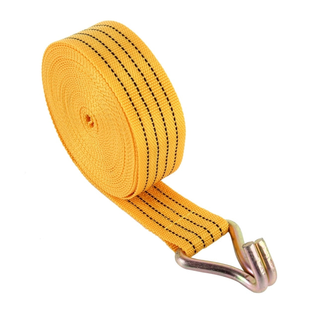 ST-213 10mx4.0cm  2 Ton Car Bundled Device with Hook And Buckle High Strength Cable Cord Heavy Duty Recovery Securing Accessories for Cars Trucks, 2T 10mx4.0cm