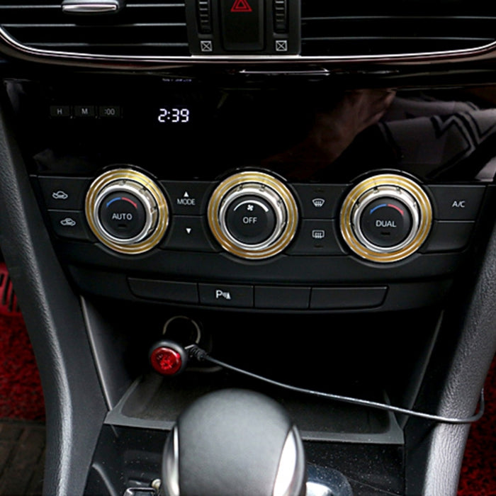 3 PCS Car Aluminum Air Conditioner Knob Case For ATENZA, For ATENZA(Silver), For ATENZA(Gold), For ATENZA(Blue), For ATENZA(Red)