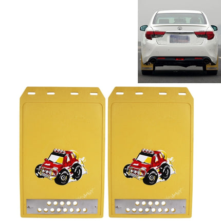 Premium Heavy Duty Molded Splash Front and Rear Mud Flaps Guards, Medium Size, Random Pattern Delivery