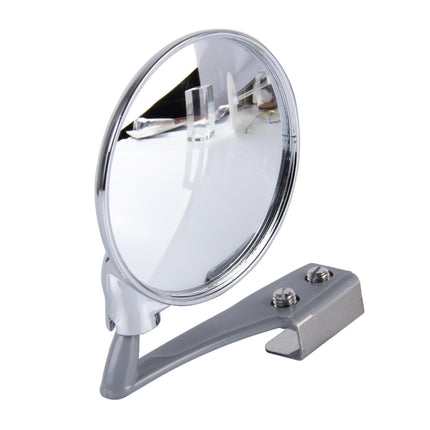 Vehicle Front Blind Area Wide-angle Adjustable Observation Mirror, Silver Left Side, Black Right Side