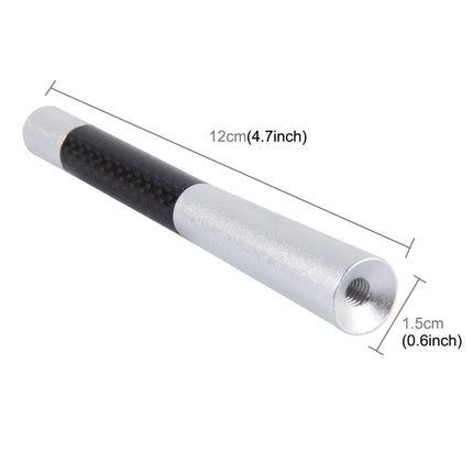 Carbon Fiber Aluminum Short Antenna Polished Universal Screws Base(Big Size), 12cm