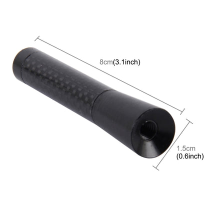Carbon Fiber Aluminum Short Antenna Polished Universal Screws Base(Medium Size)