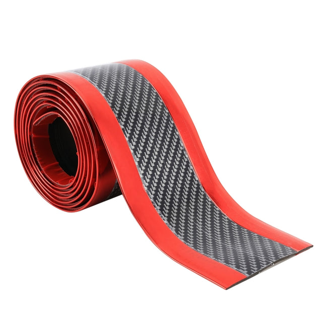 Universal Electroplate Carbon Fibre Car Door Threshold Decoration Strip Decorative Sticker, Size : 3CM x 2M, 3CM x 2M (Gold), 3CM x 2M (Red), 3CM x 2M (Silver)