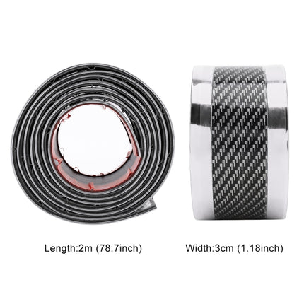 Universal Electroplate Carbon Fibre Car Door Threshold Decoration Strip Decorative Sticker, Size : 3CM x 2M