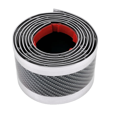 Universal Electroplate Carbon Fibre Car Door Threshold Decoration Strip Decorative Sticker, Size : 5CM x 2M