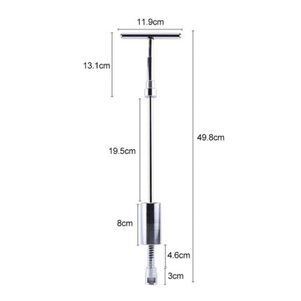 19 in 1 Auto Repair Body Tool Kit Paintless Dent Repair Hail Removal Silver T Bar Slide Hammer Dent Repair Tool Kit, 19 PCS Silver T Bar