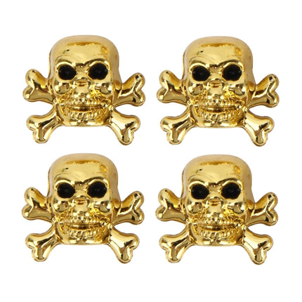 4 PCS Universal Skull Shape Gas Cap Mouthpiece Cover Gas Cap Tire Cap Car Motor Bicycle Tire Valve Caps