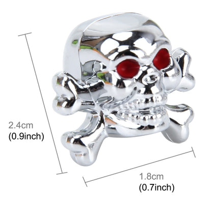 4 PCS Universal Skull Shape Gas Cap Mouthpiece Cover Gas Cap Tire Cap Car Motor Bicycle Tire Valve Caps, Skull Shape