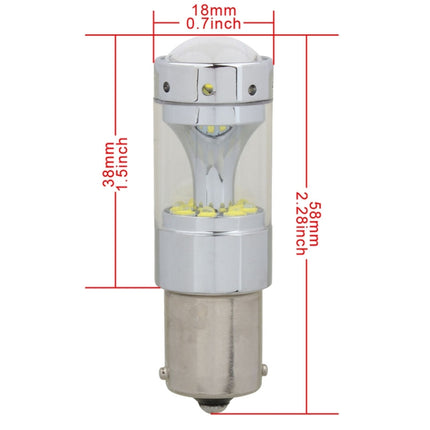 2 PCS 1156 60W 1200 LM 6000K Car Auto Brake Lights Turn Light Backup Light with 12 CREE XB-D Lamps, DC 12V