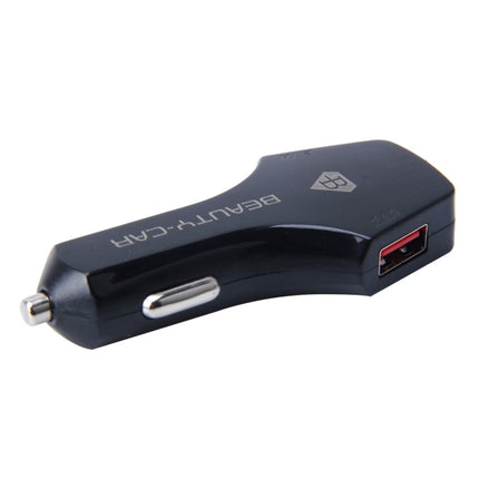 BEAUTY-CAR B-01 4.2A Dual USB Port Raid Car Charger Adapter with LED Display, Input Voltage/Output Voltage: DC 10-30V/ DC 5V